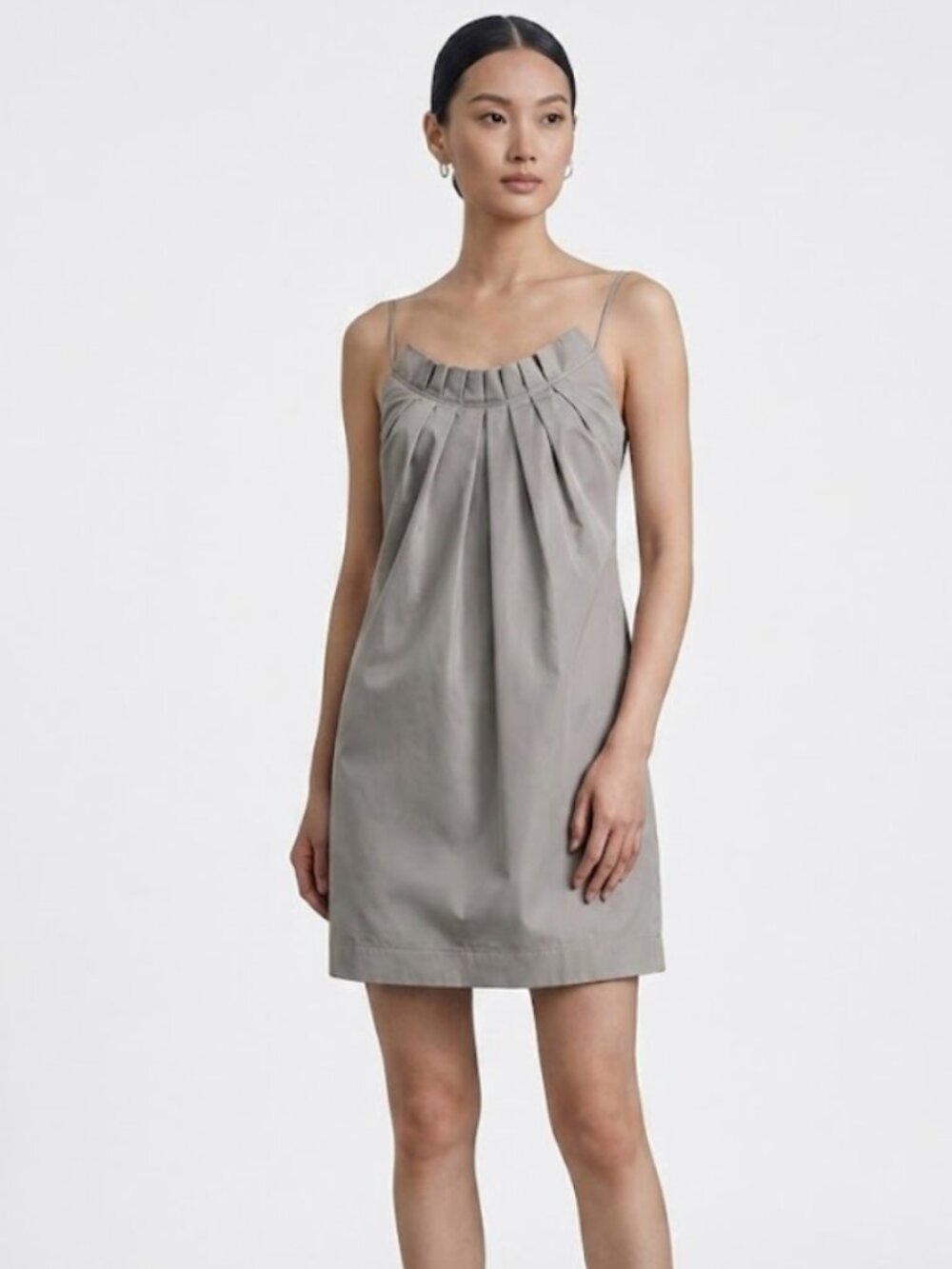 Animale	| Gray Sheen Sleeveless Architectural Mini Dress | EU 38 (US Medium)
